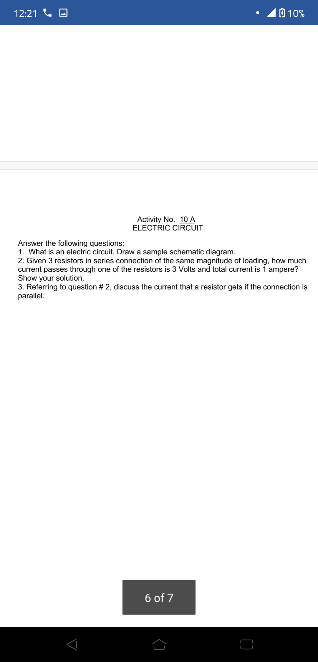 physics Unsaved f/OIEI'K'Z Activity No. Q WORK, ENERGY, POWER Tell whether a
