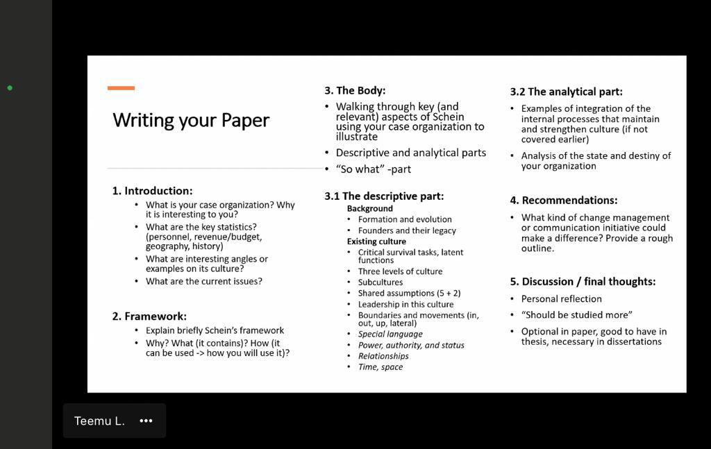 3. The Body: 3.2 The analytical part: . Walking through key