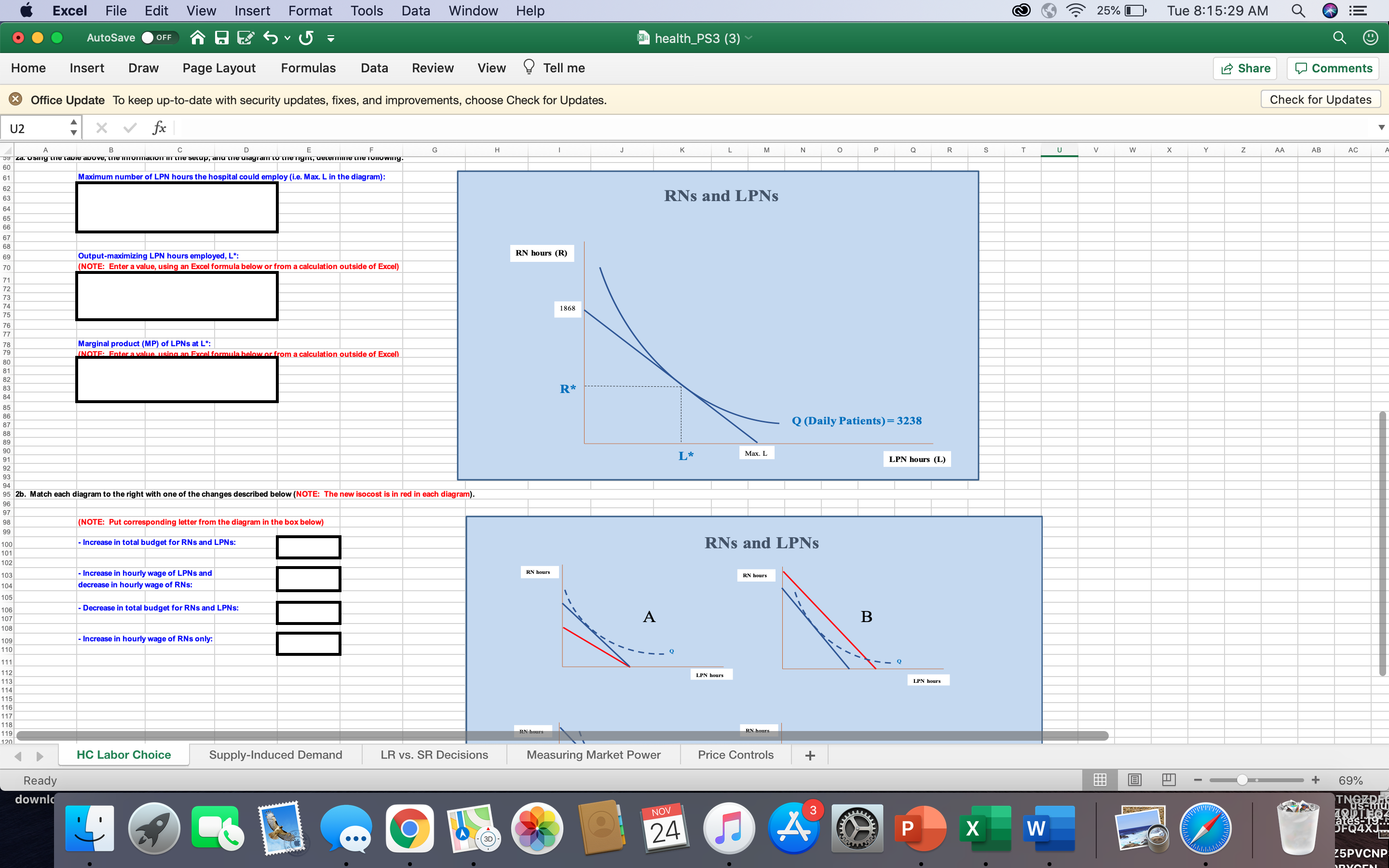 Insert Format Tools Data Window Help 25% Tue 8:15:10 AM AutoSave OFF