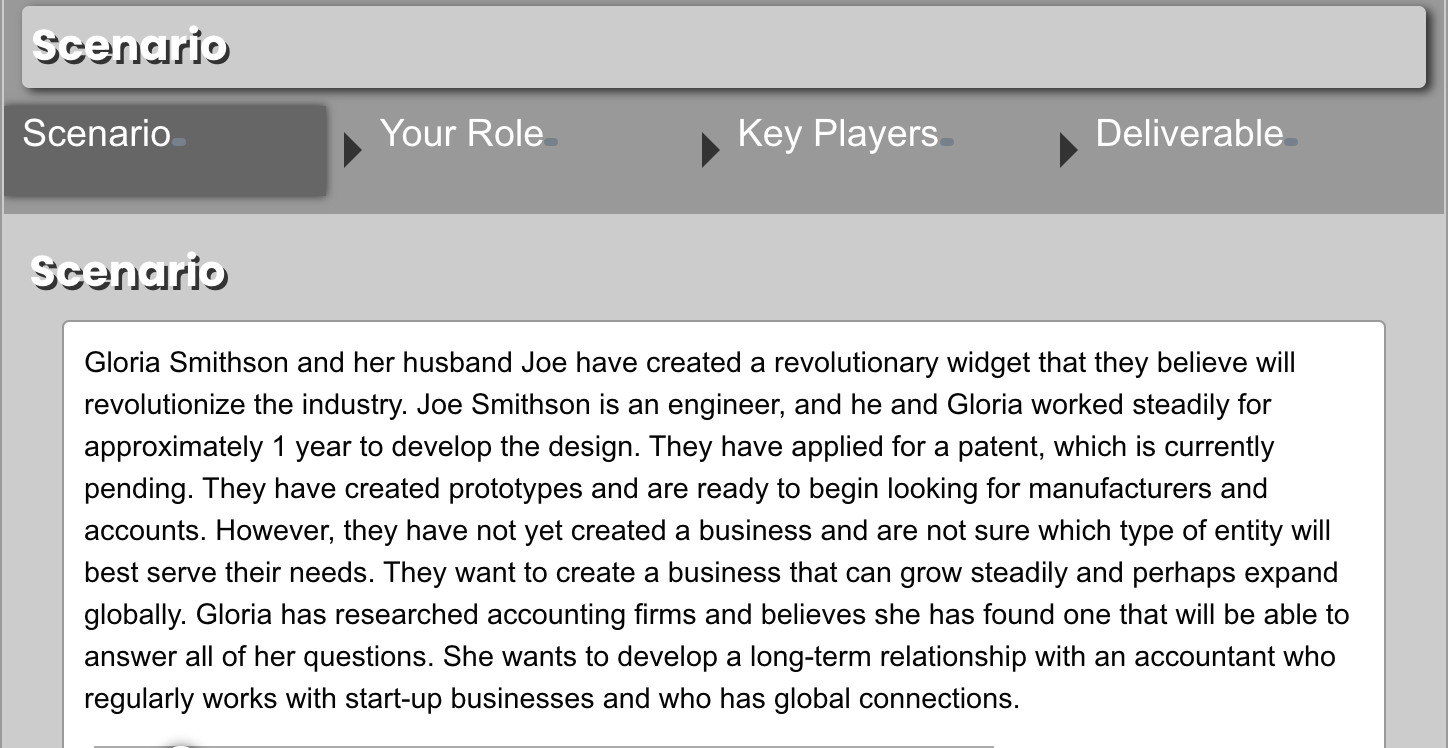 For this assignment, we will help Gloria Smithson to advise her on