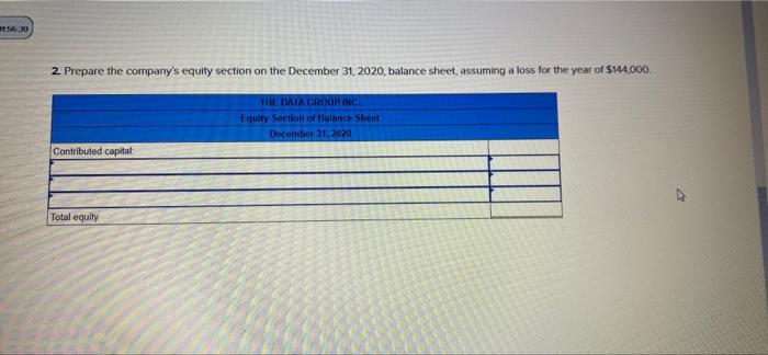 2020, the following equity transactions occurred: Apr. 15 Repurchased and retired 3,600