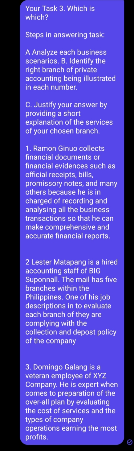 help please Your Task 3. Which is which? Steps in answering task:
