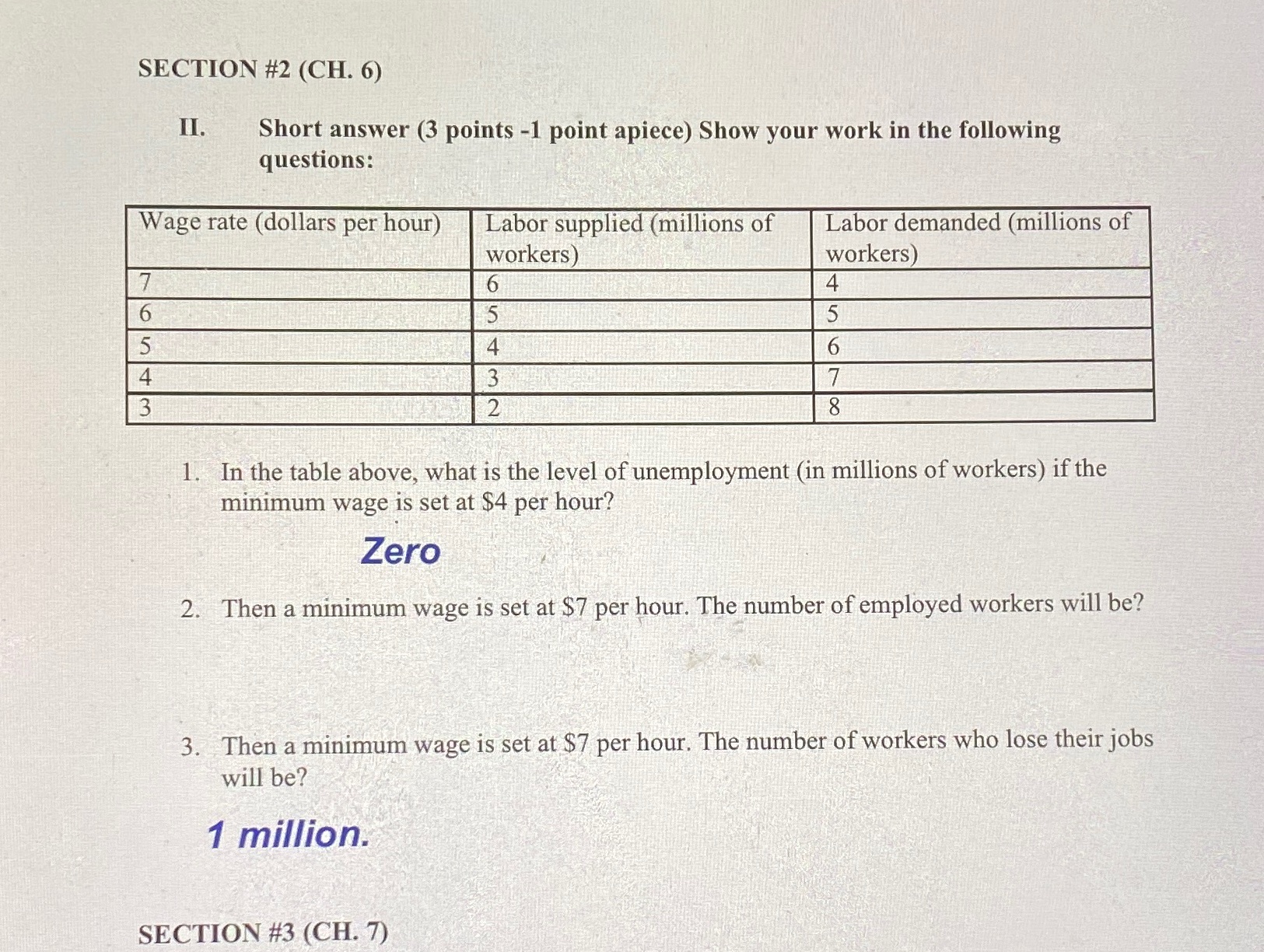 Hey I need help with steps for Q2 SECTION #2 (CH. 6)