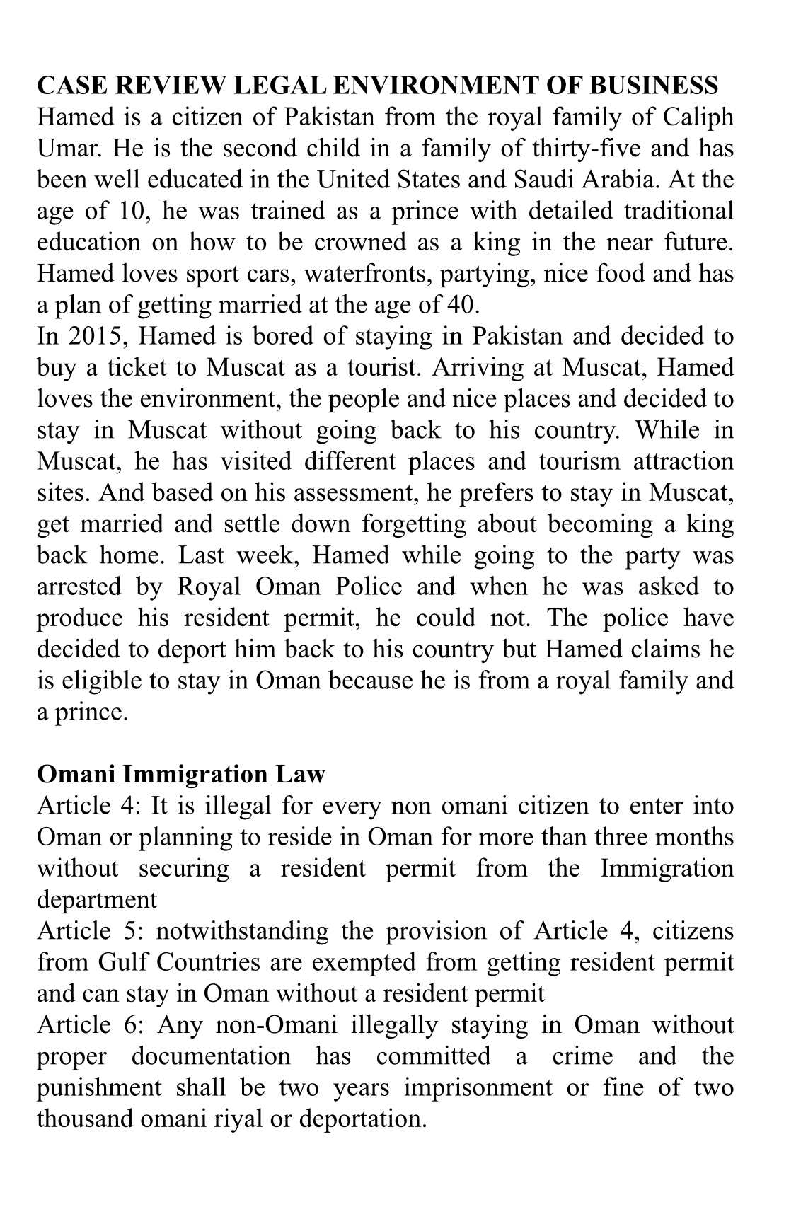 please solve the case study below using FILAC Method CASE REVIEW LEGAL