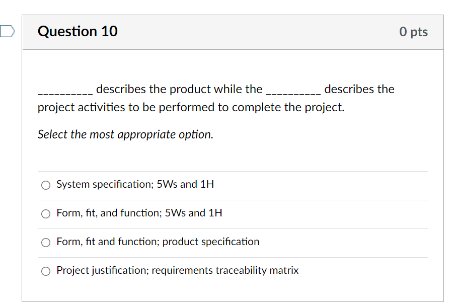 work (SOW) and reviewed it with your primary customer. What is its