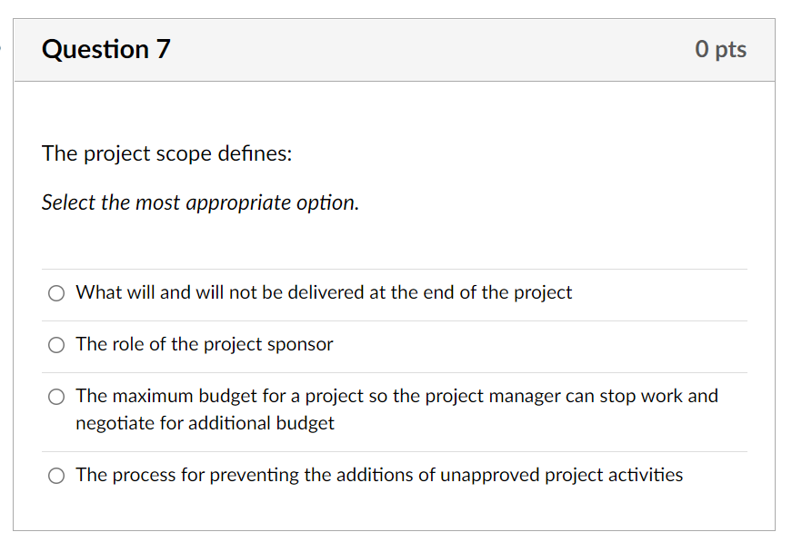 appearing in the WEB supersede those in the sow Question 10 0