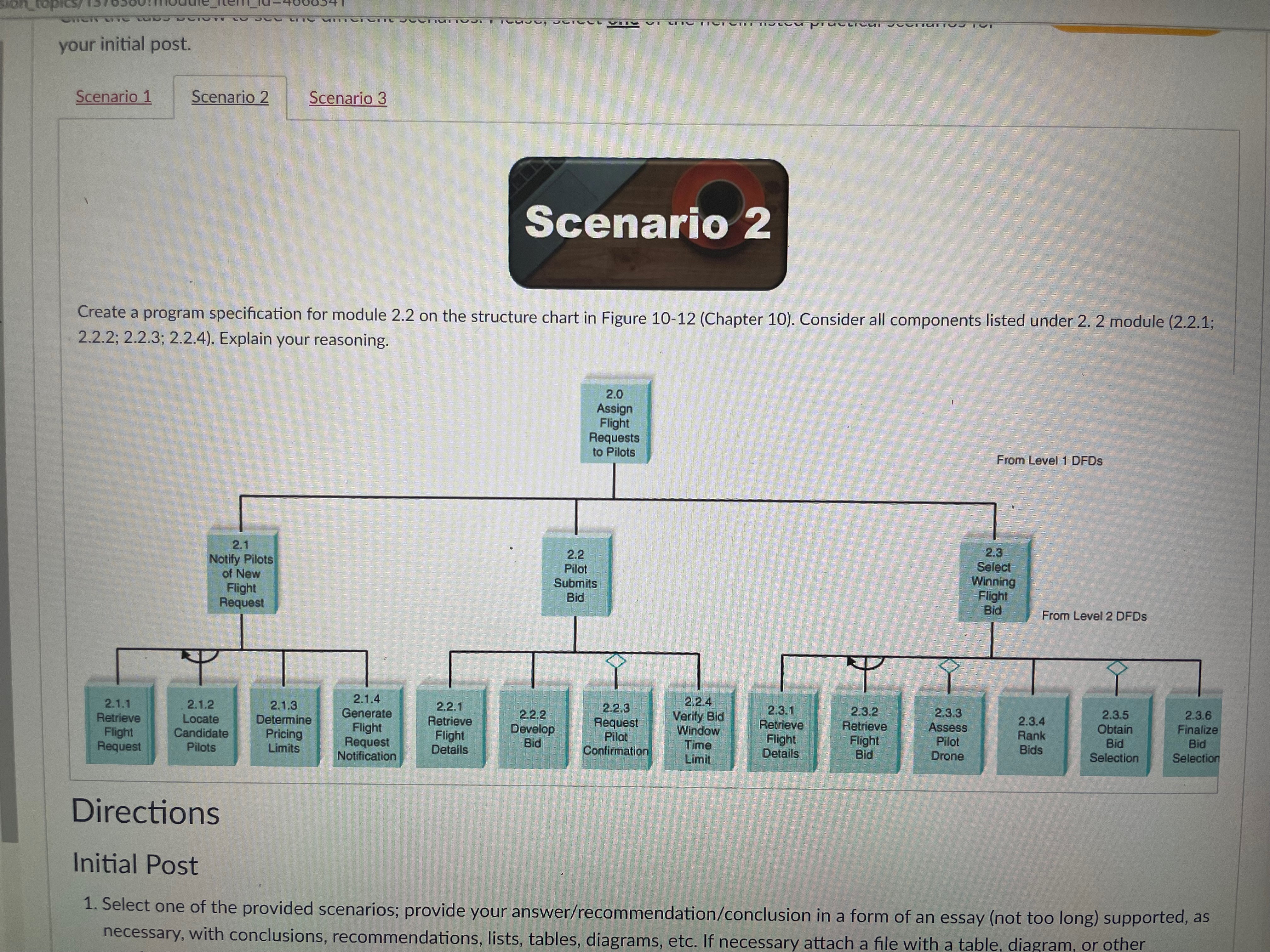  your initial post. Scenario 1 Scenario 2 Scenario 3 Scenario 2