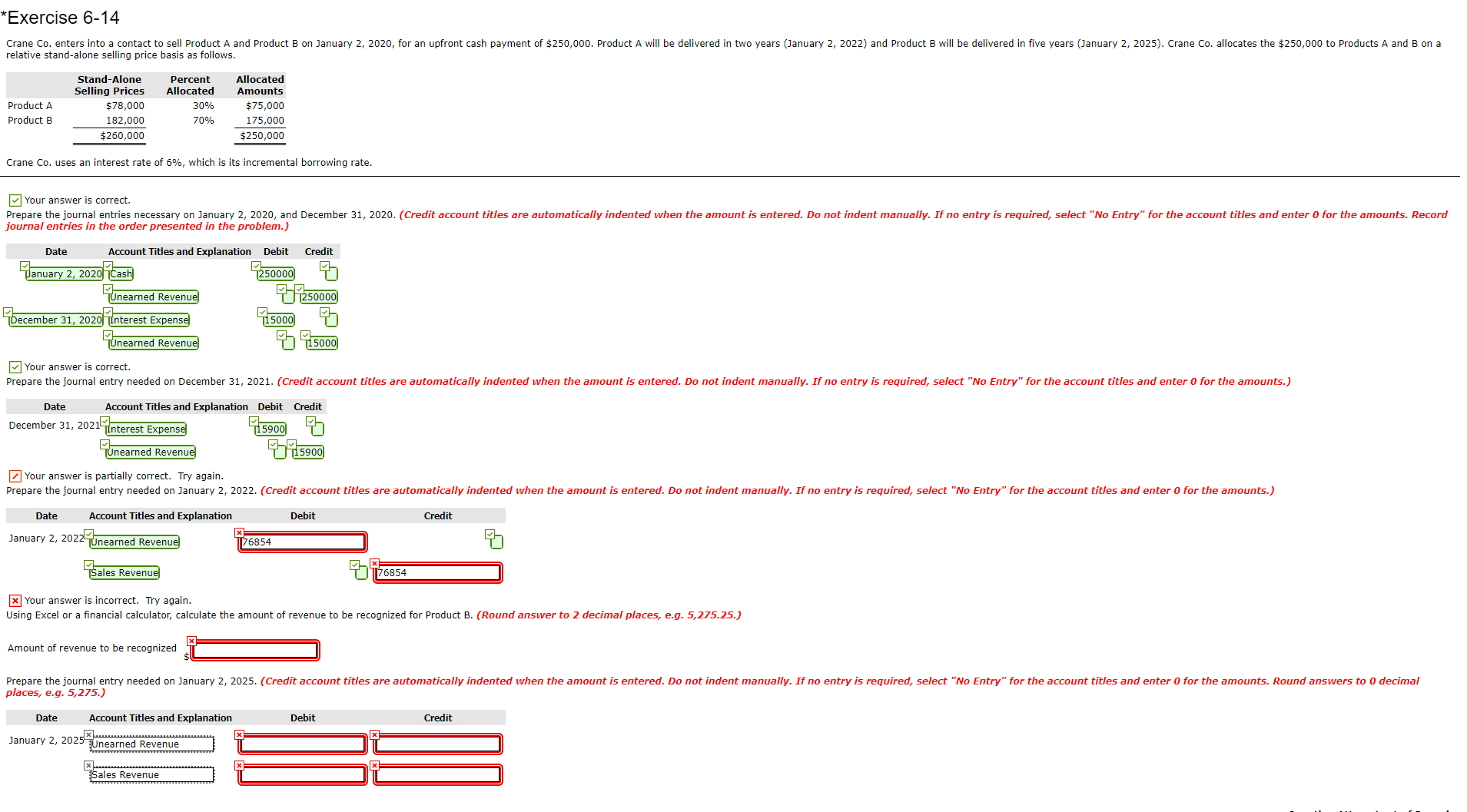 I don't know how to solve question c Exercise 6-14 Crane Co.