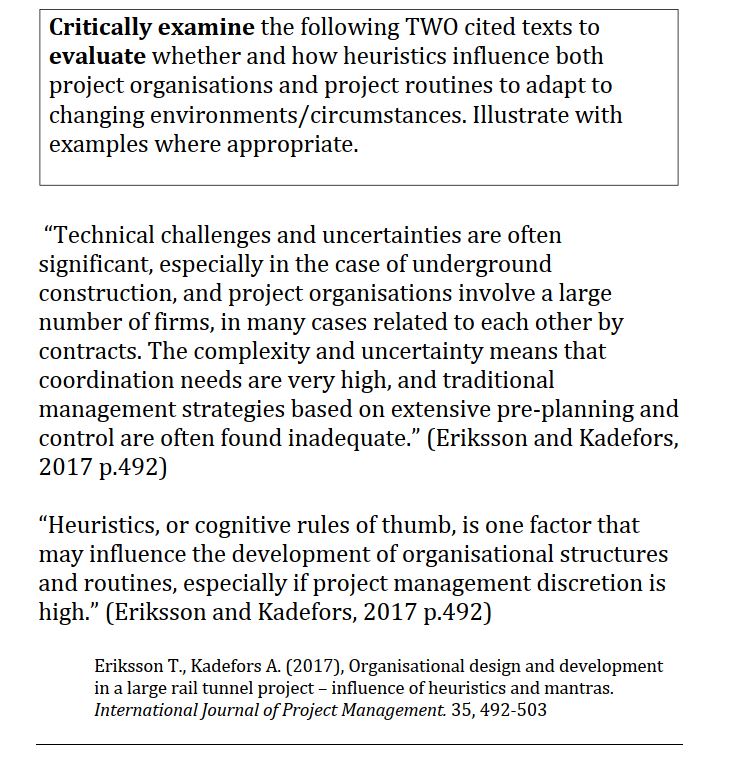  Critically examine the following TWO cited texts to evaluate whether and