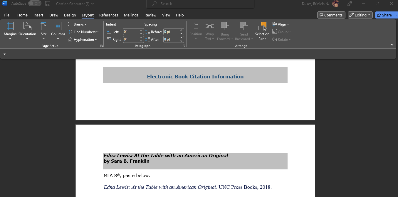 0" I Before: 0 pt LEh Group Margins Orientation Size Columns 2-
