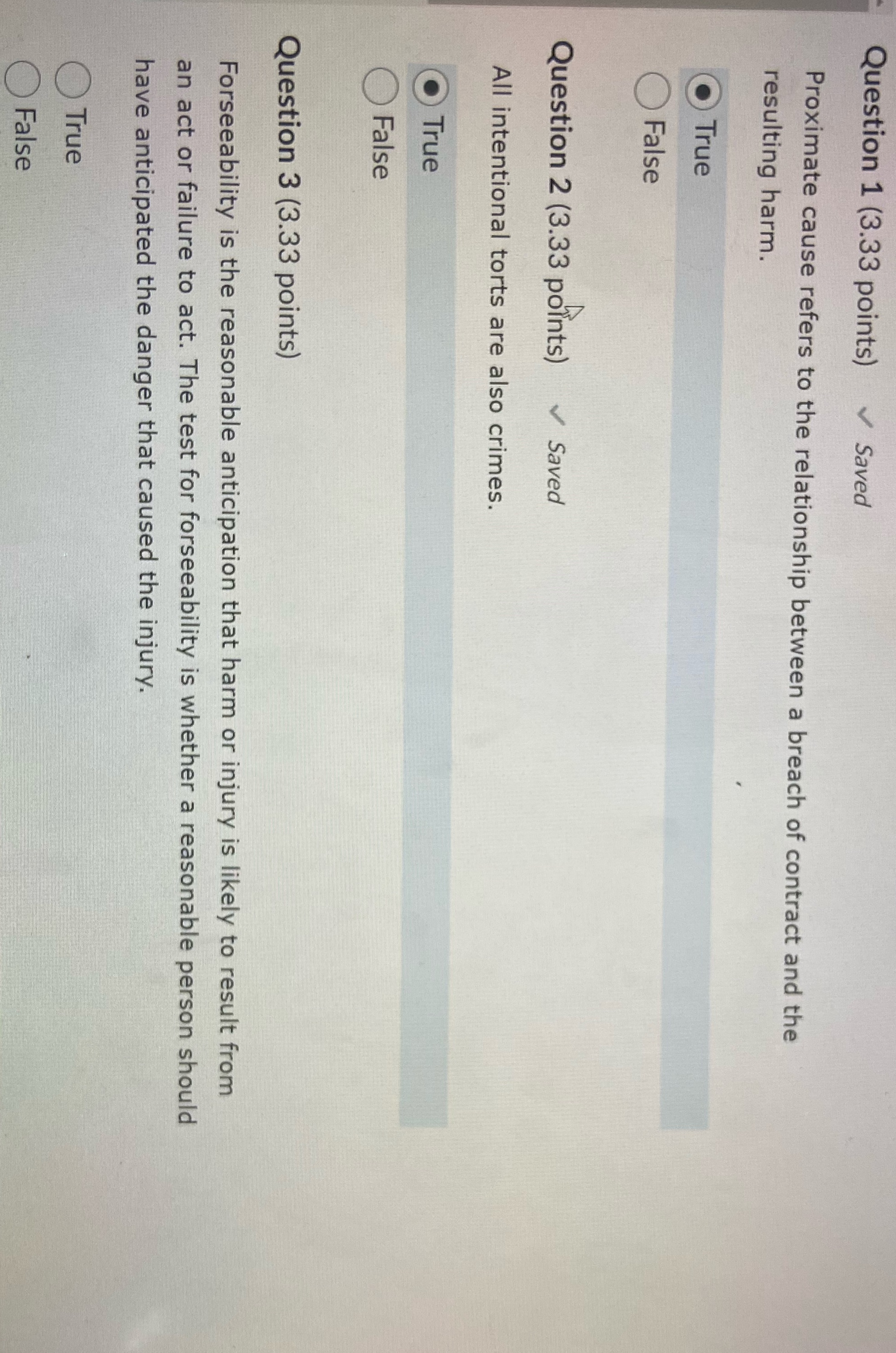 Answe all please Question 1 (3.33 points) Saved Proximate cause refers to