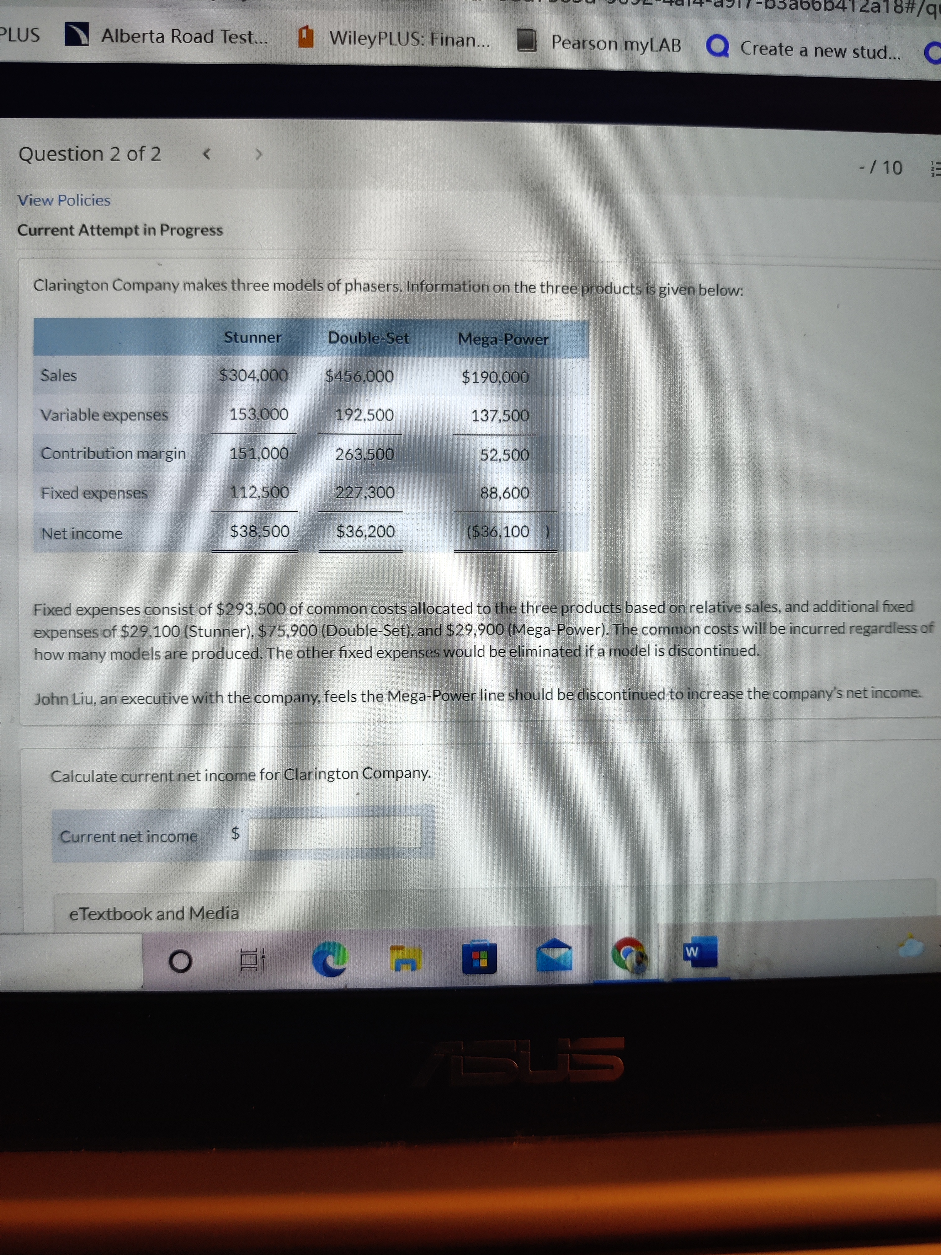  abbb41 23 18#/q PLUS Alberta Road Test... WileyPLUS: Finan... Pearson myLAB