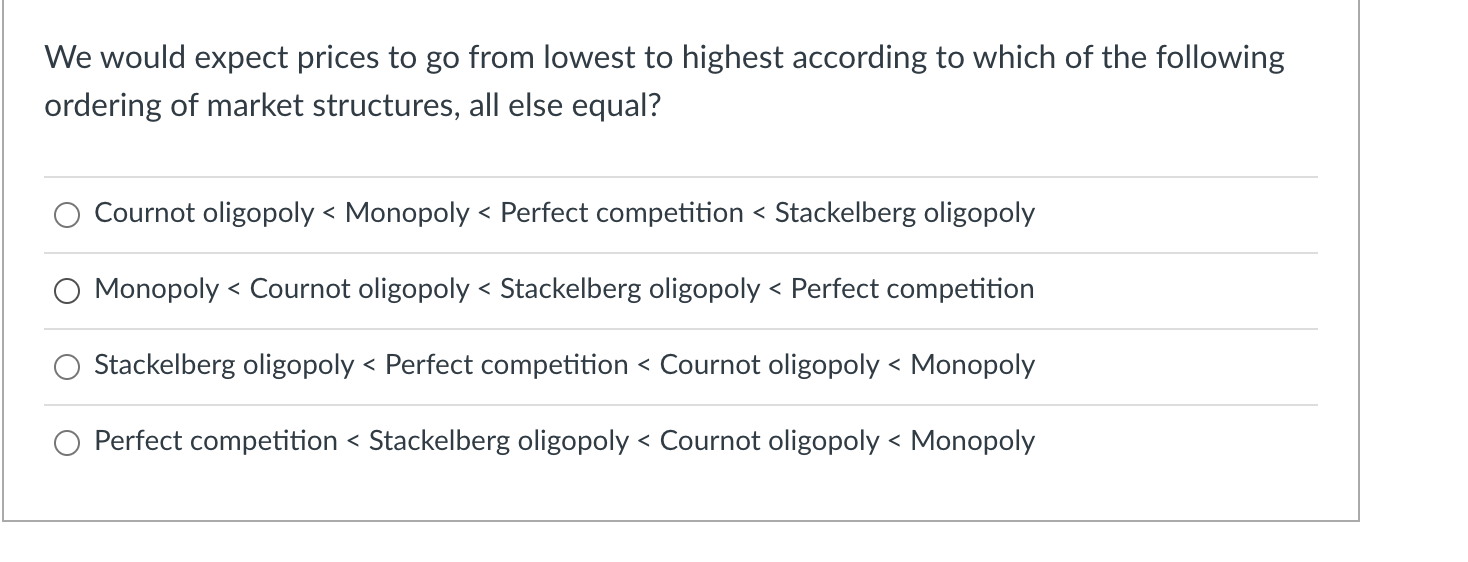 to charge a lower price the higher it thinks its competitors' prices