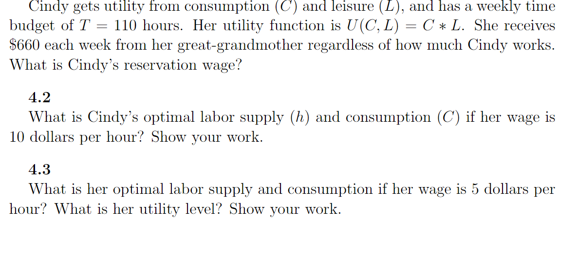 hello, can you help me with the question below. Cindy gets utility