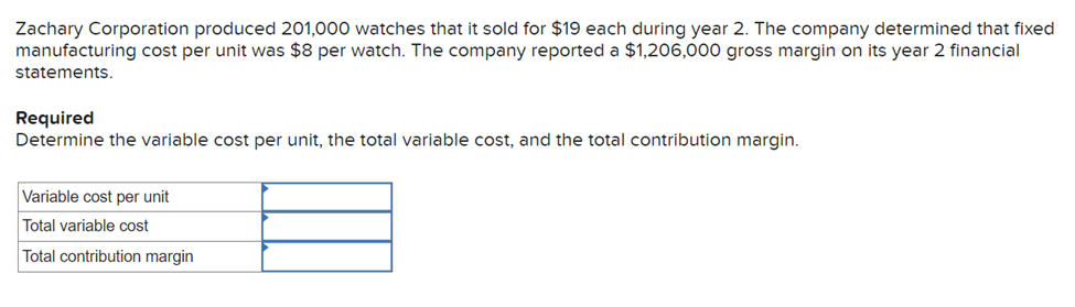 unit. Walton's annual fixed cost is $356,800. Required Use the per-unit contribution