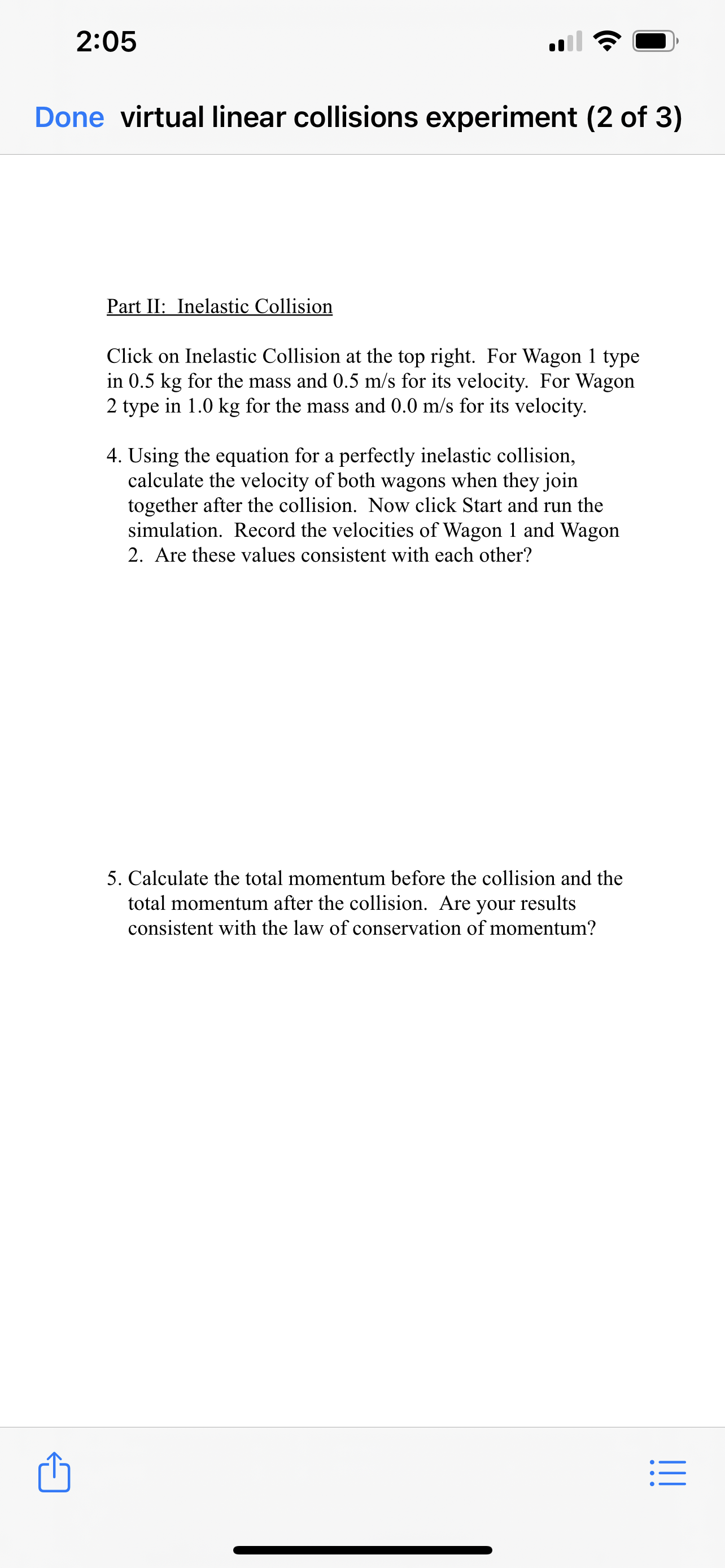 and inelastic collisions (2) The conservation of energy in an elastic collision