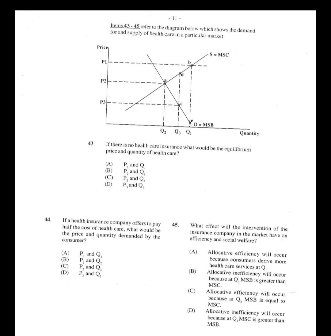 Please provide answer for q45 and a good explanation, if possible show