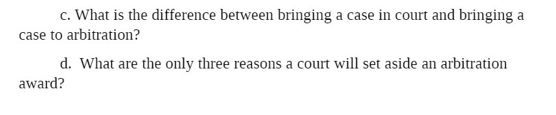 c. 1What is the difference between bringing a case in court