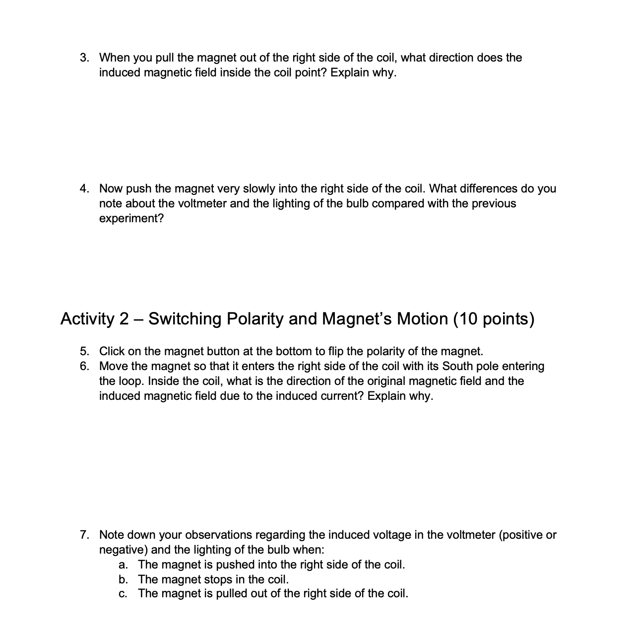 created, and to research applications of this process to how our electric