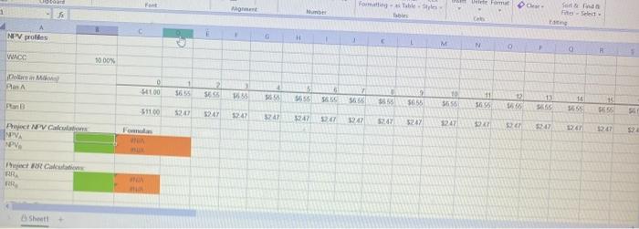 plans. Plan A requires a $11 million expenditure on a large-scale integrated