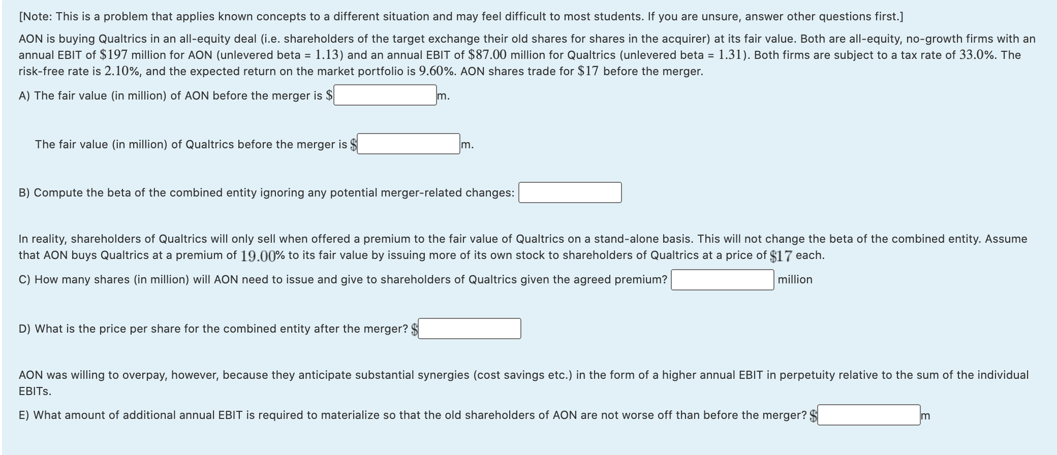 [Note: This is a problem that applies known concepts to a