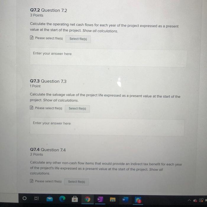 investment proposal. The project's estimated life is 3 years, its cost is