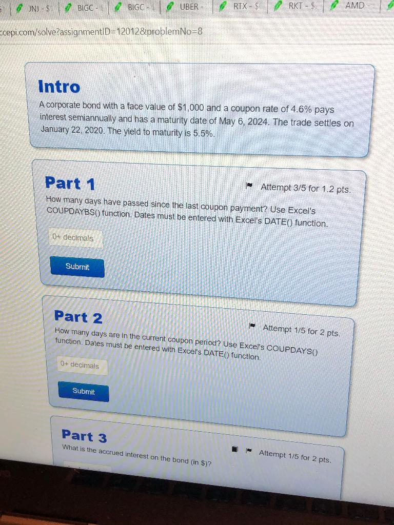 JN) - $ 3 BIGC BIGC UBER RTX - $ RKT