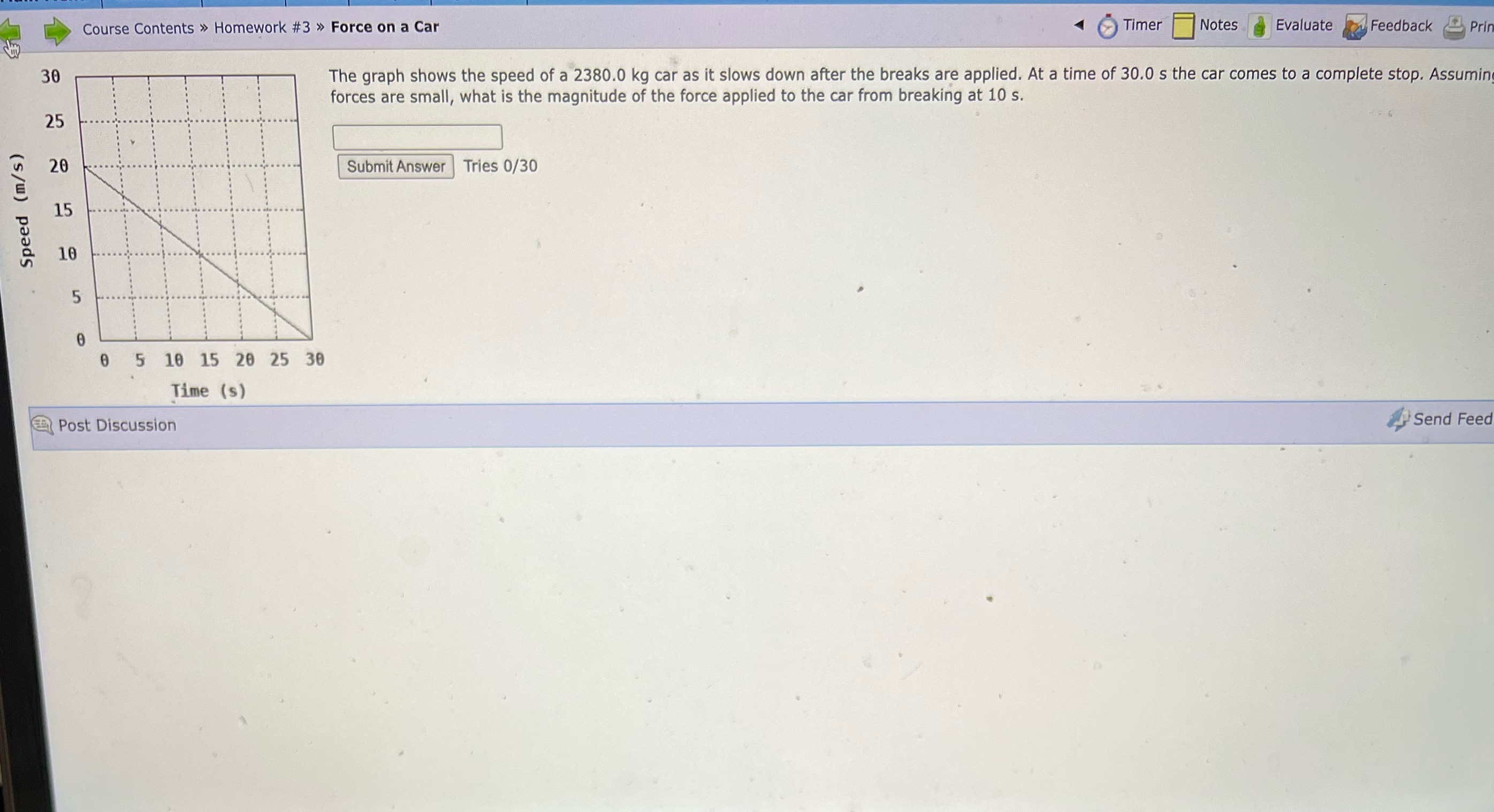  Course Contents > Homework #3 > Force on a Car Timer