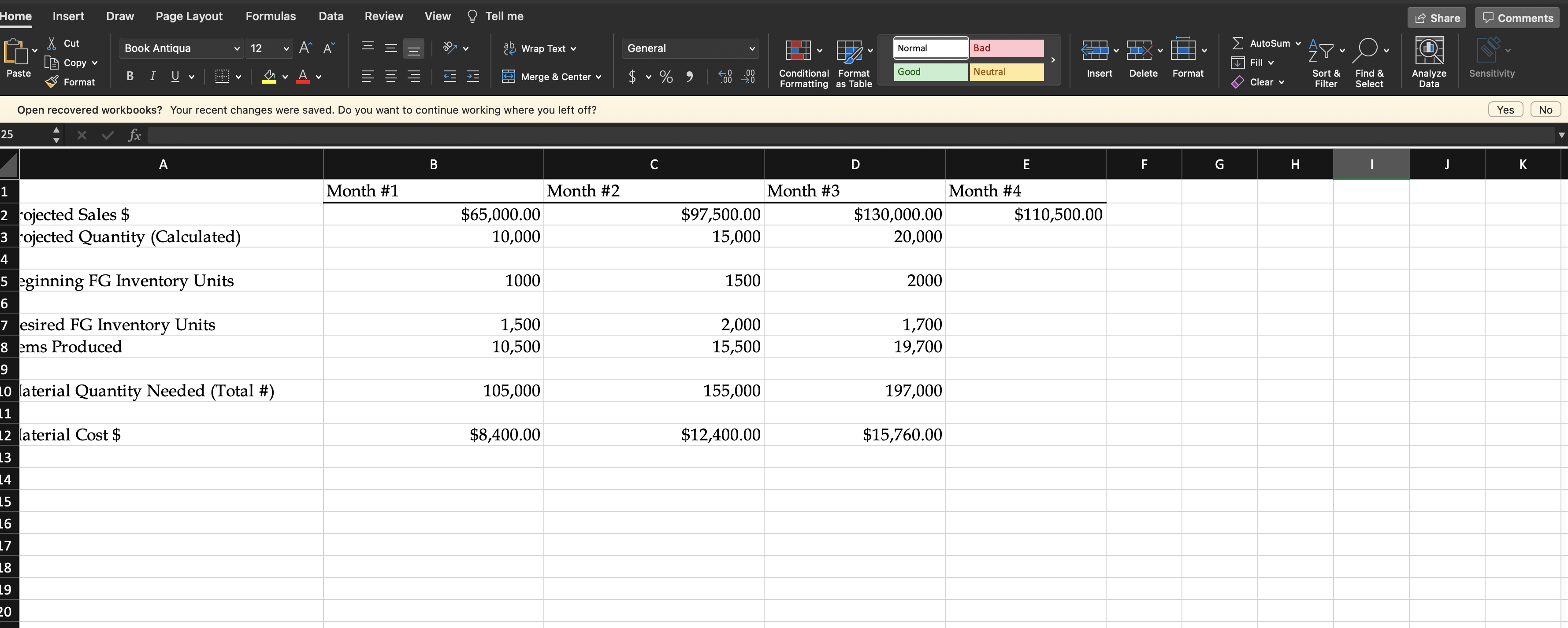  Home Insert Draw Page Layout Formulas Data Review View Tell me