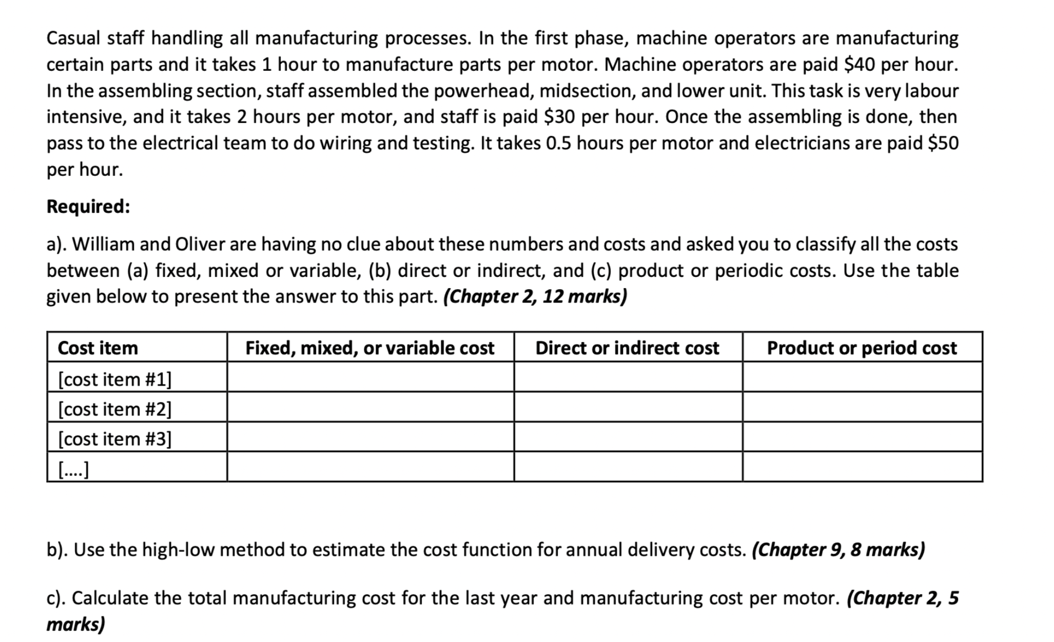 Seaford for $24,000 per year in addition to the manufacturing plant which