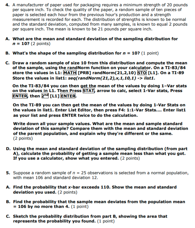 CI Consider a parent population with mean 75 and a standard deviation