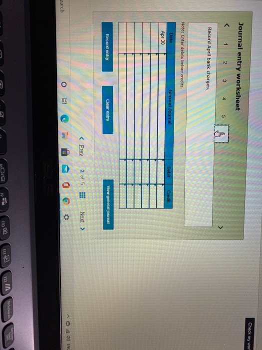 Receipts Journal and Cash Disbursements Journal, is shown below: Deposits Made April