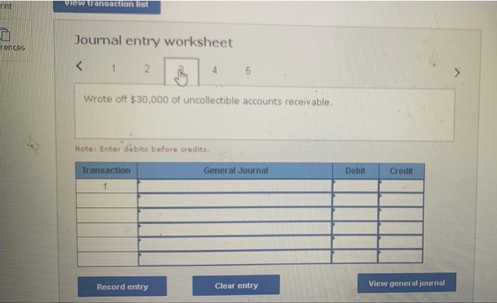 the company completed a number of transactions involving soles on credit accounts