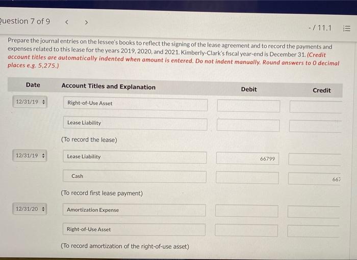 9 View Policies Current Attempt in Progress Assume that on December 31,