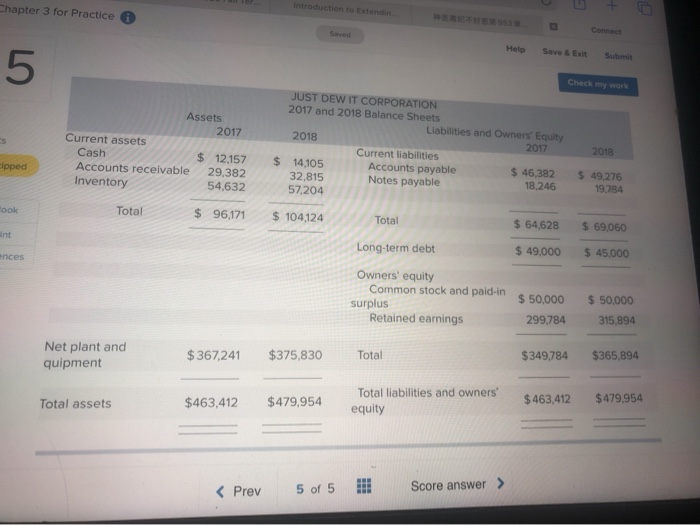  Chapter 3 for Practice Introduction to Extendin. Saved Help Submit 5