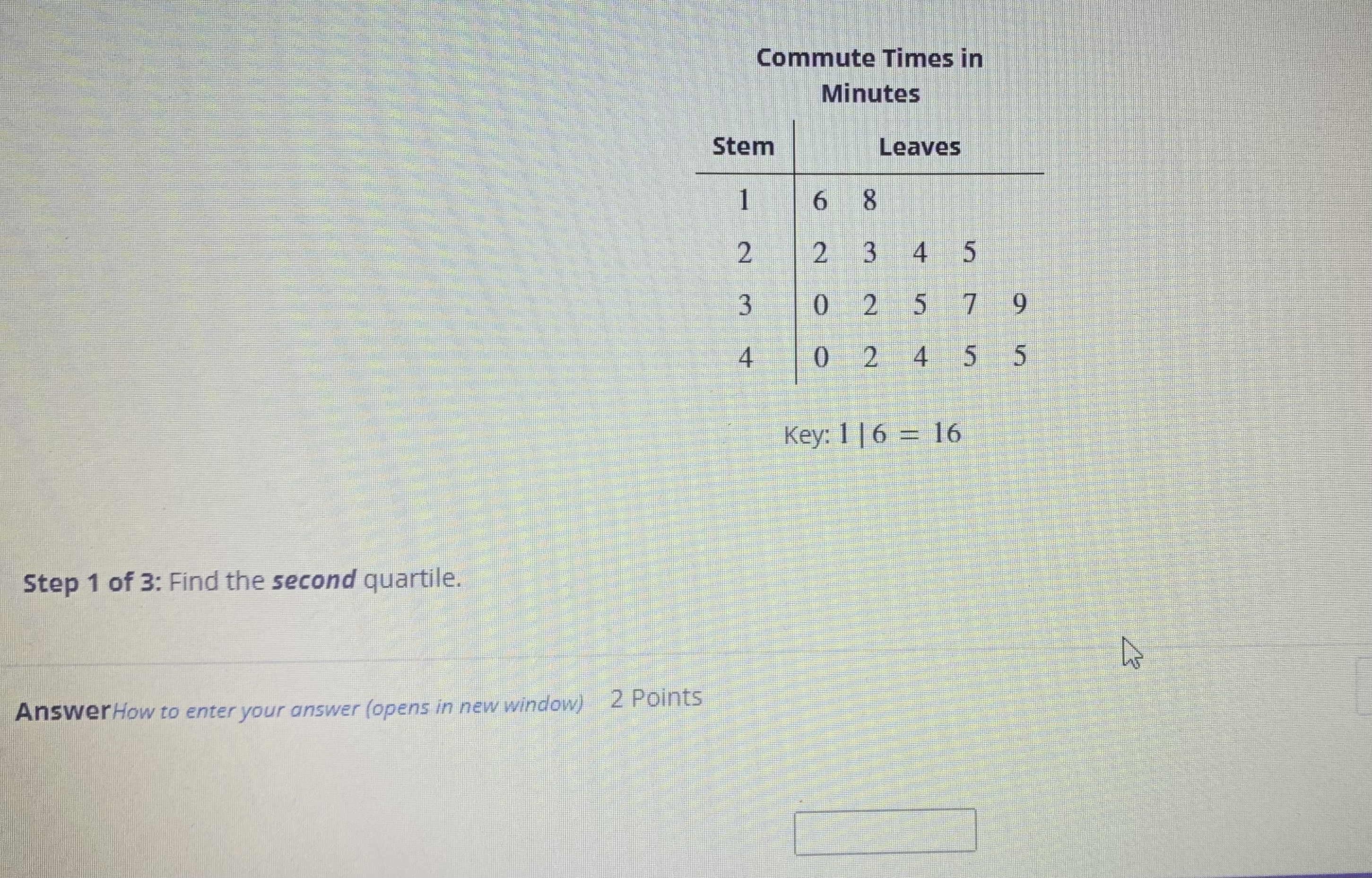 a helpful part of my learning experienc! \fCommute Times in Minutes Stem