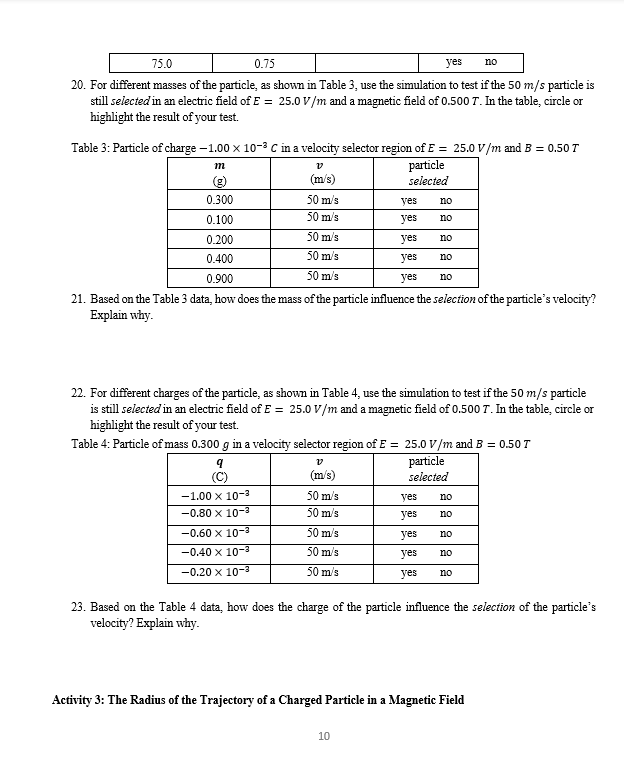 Electromagnetism, Chapter 27: Magnetic Fields & F orces, Xlass Spectrometer. A negatively