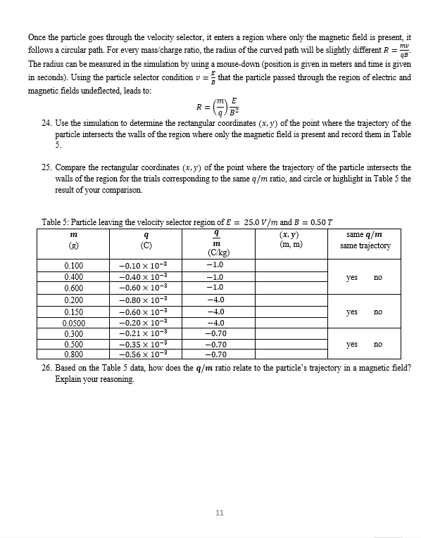 particle enters a region mth a constant magnehc field directed mto dae