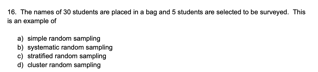 Please explain how you got the answer. 16. The names of 30