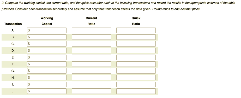 (short-term) Accrued expenses 46,000 210,000 240,000 300,000 Required: 1. Compute (A) the