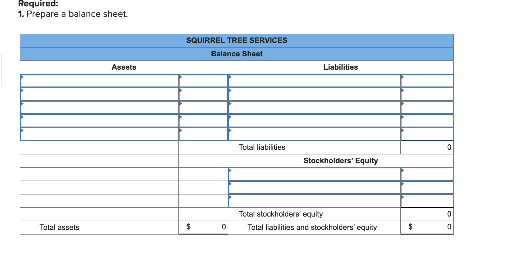 Cash Supplies Prepaid insurance Building Liabilities and Stockholders' Equity $ 9,500 Accounts