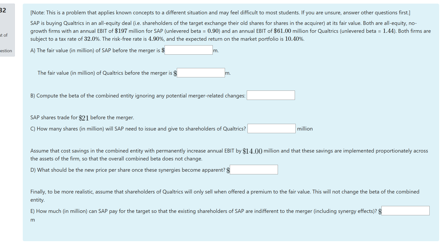  32 [Note: This is a problem that applies known concepts to