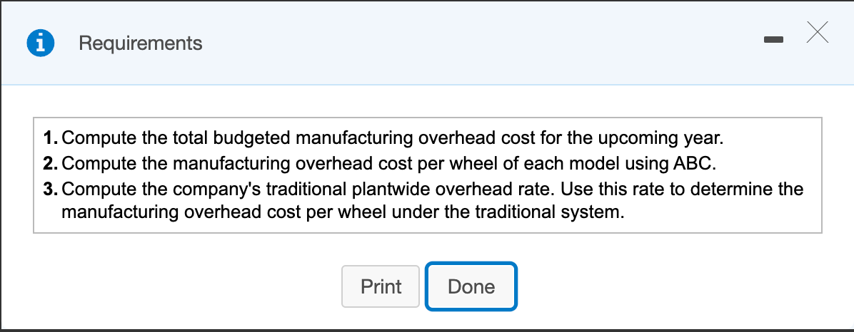 years after reengineering its production process, King Corporation hired a new controller,