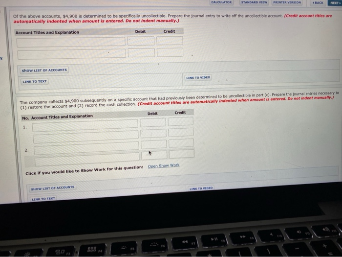 Industries uses the allowance method of accounting for bad debts. The company