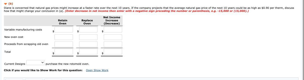 faces a number of important decisions that require incremental analysis. Current Designs