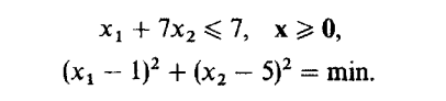 (x2 -- 1)2 + (x2 5)2 = min. Draw a picture and