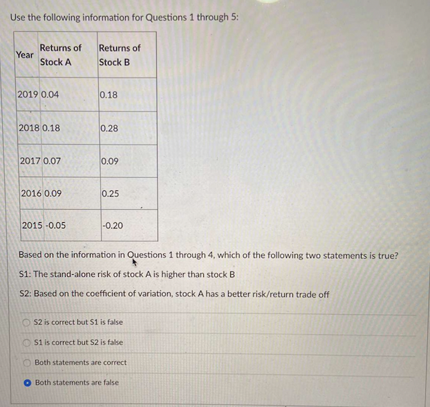 The selected answer ((D)BOTH STATEMENTS ARE FALSE) is NOT CORRECT, plz help.