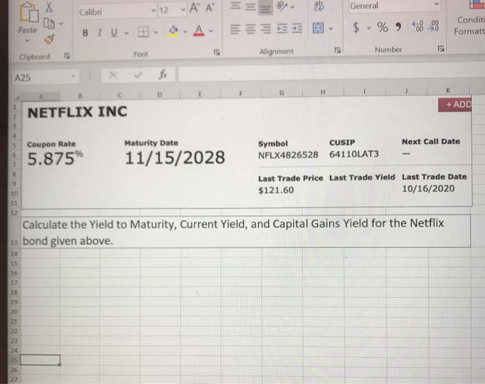  PLEASE USE EXCEL > General Calibri - 12 AA === BIU