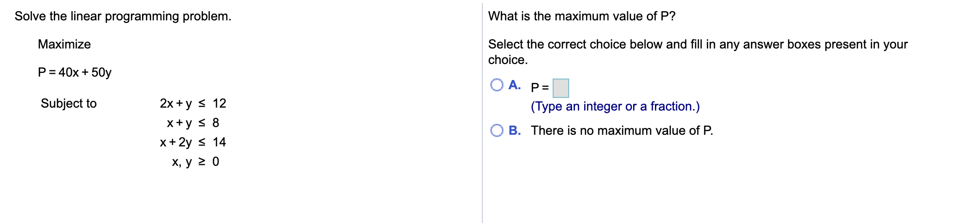 What is the maximum value ofP? What are the maximum value points