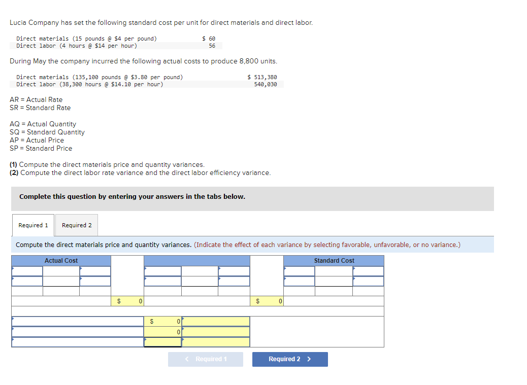 Costs Direct materials 432, 000 Direct labor 774, 900 Indirect materials 486,